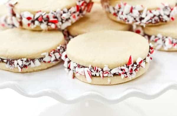 Peppermint Sugar Cookie Sandwiches with Chocolate Ganache Filling Recipe  - 89