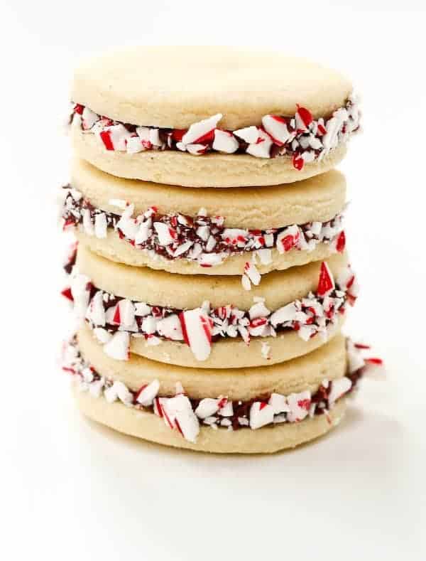 Peppermint Sugar Cookies with Chocolate Ganache Filling & 100 of the best cookie recipes for Christmas | PasstheSushi.com