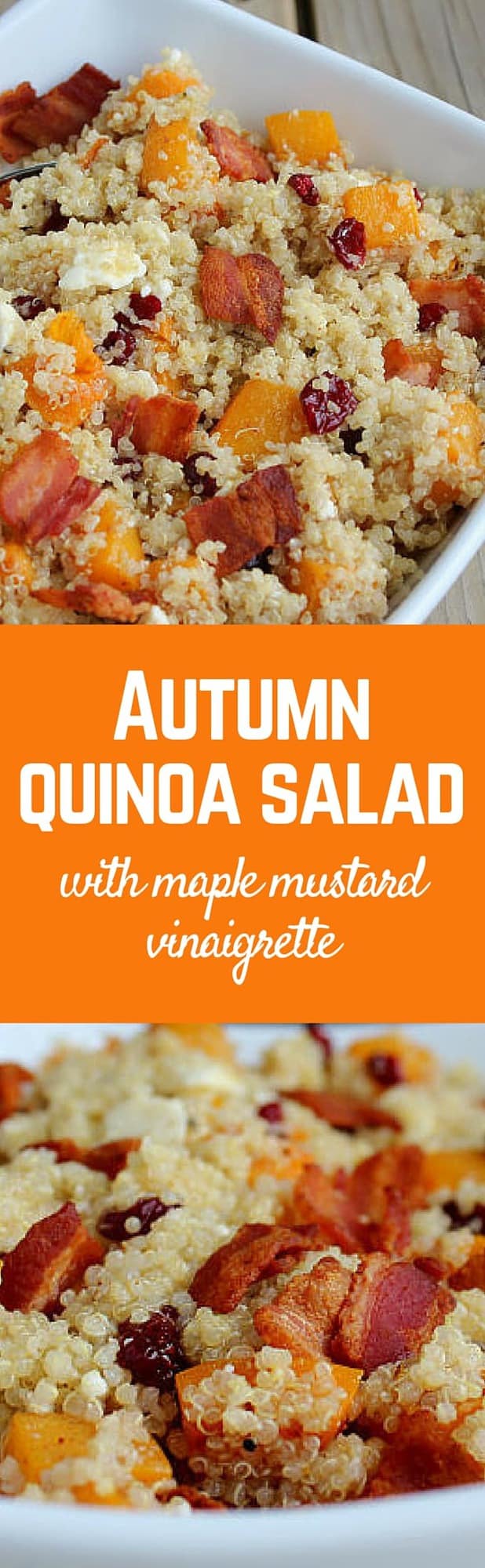 autumn quinoa salad with maple mustard vinaigrette