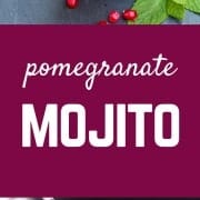 This pomegranate mojito is festive enough for the holidays but delicious enough to drink all year long! Get the fun cocktail recipe on RachelCooks.com!