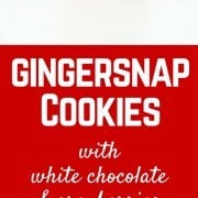 These aren't your average gingersnap cookies - you'll love the additions of creamy white chocolate and chewy dried cranberries. Get the easy recipe (perfect for Christmas!) on RachelCooks.com!
