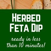 This herbed feta dip recipe will be the star of your next holiday gathering! It's tangy and unbelievably flavorful thanks to tons of fresh herbs - including one that may surprise you! Get the easy appetizer recipe on RachelCooks.com!