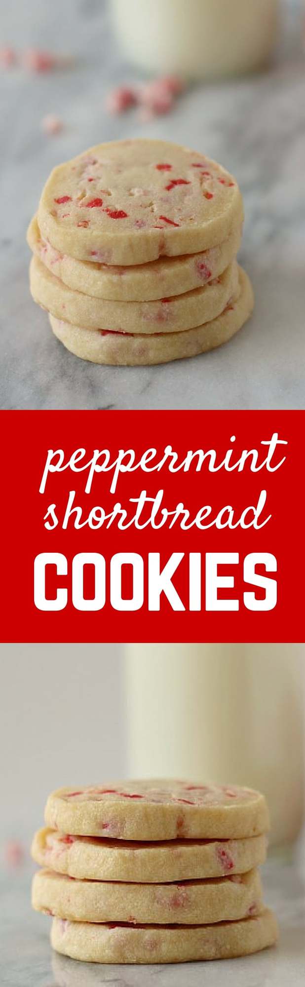 Buttery, rich peppermint shortbread cookies that everyone in your family will love. Easy preparation -- slice and bake! Get the easy recipe that's perfect for Christmas on RachelCooks.com!