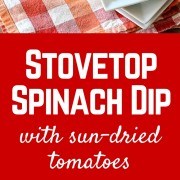 Better than spinach artichoke dip! This stovetop spinach dip can be served to guests straight from your stove. The sun-dried tomatoes will have people raving about this easy recipe! Get the easy appetizer recipe on RachelCooks.com!