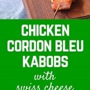 These easy chicken cordon bleu kabobs are a super fun take on the traditional combination of chicken with ham. The swiss cheese dipping sauce will keep you coming back for more. Get the recipe on RachelCooks.com!