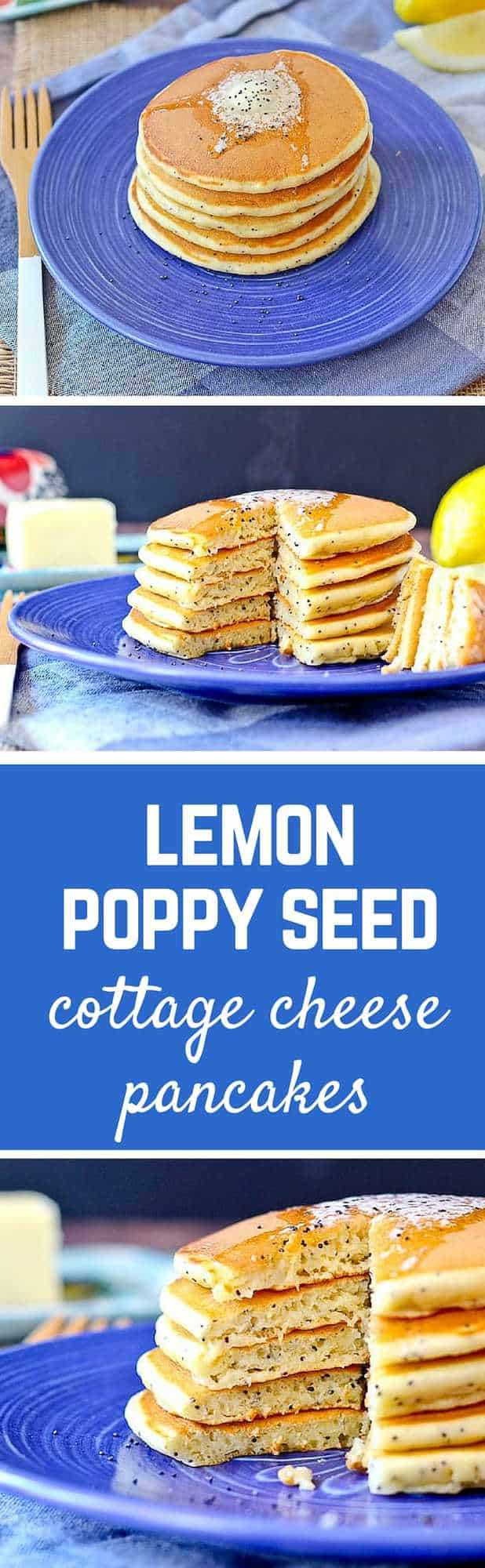 lemon poppy seed cottage cheese pancakes – with video