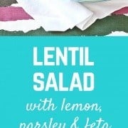 Filling, satisfying, and flavorful. This lentil salad recipe with feta, lemon, and parsley is perfect for meal prep days and stores well in the fridge for healthy eating all week. Get the healthy recipe on RachelCooks.com!