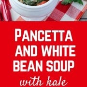 Pancetta and White Bean Soup with Kale - Get the healthy, filling and delicious recipe on RachelCooks.com