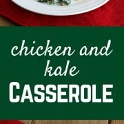 This Chicken and Kale Casserole is perfect if you want an easy weeknight meal or want to bring it to a family would needs a bit of help with meals. Get the recipe on RachelCooks.com!