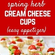 These spring herb cream cheese appetizer cups scream spring flavors and are easy to make - they come together in minutes they are a stunning addition to any appetizer spread. Get the super simple, 10 minute appetizer recipe on RachelCooks.com!