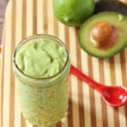 Creamy, flavorful, and packed full of healthy fats - this creamy avocado lime dressing is perfect for your next salad. Get the easy recipe on RachelCooks.com!