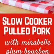 This slow cooker pulled pork has a sweet and spicy barbecue sauce made with Plum jam and bourbon. This will become your new favorite pulled pork recipe. Get the slow cooker recipe on RachelCooks.com!