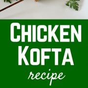 This Chicken Kofta is made with ground chicken flavored with parsley, onion, and great spices. It is healthy, exciting and easy to prepare. It would be great with ground turkey too! Get the recipe on RachelCooks.com!