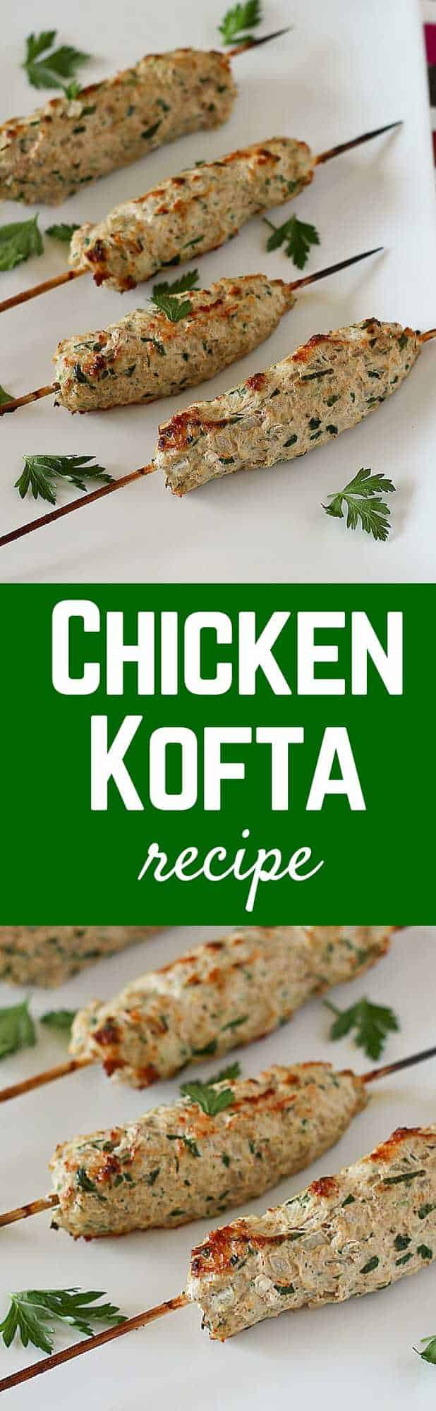 This Chicken Kofta is made with ground chicken flavored with parsley, onion, and great spices. It is healthy, exciting and easy to prepare. It would be great with ground turkey too! Get the recipe on RachelCooks.com!