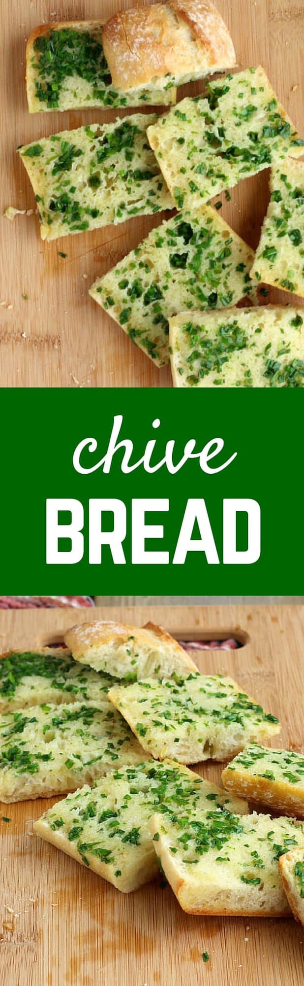 This chive bread is a great change from your typical garlic bread. Mix things up a little tonight! People will RAVE about this bread! Get the recipe on RachelCooks.com!