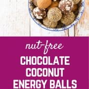 Whether you're allergic or just don't have a taste for nuts, these nut-free energy balls are delicious. They satisfy that chocolate craving and give you a boost of energy. Get the easy allergy-friendly recipe on RachelCooks.com!