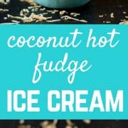 Coconut Hot Fudge Ice Cream - the perfect treat to beat the heat! Get the recipe on RachelCooks.com!