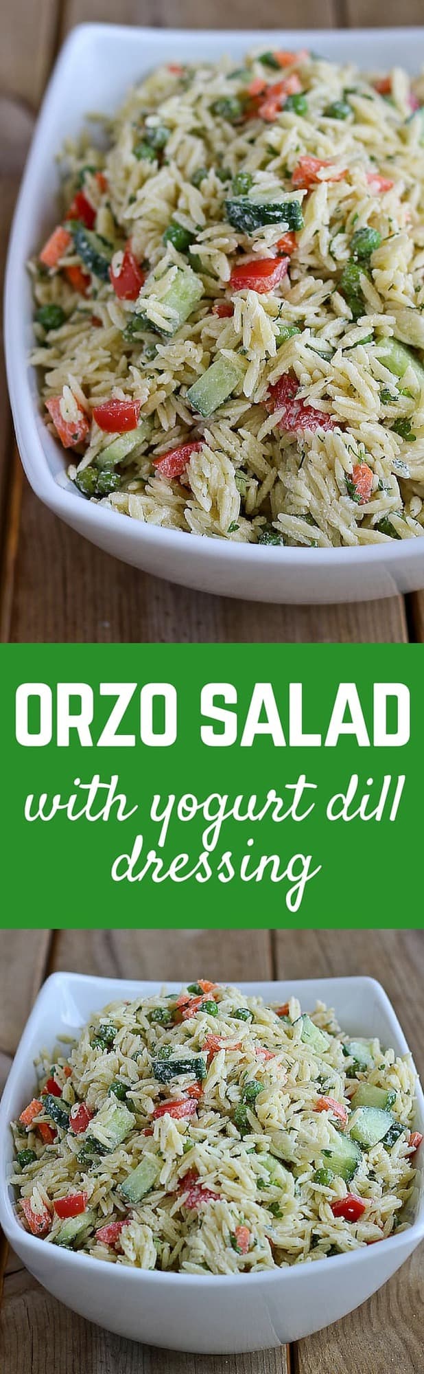 Orzo Salad Recipe with Yogurt Dill Dressing on RachelCooks.com