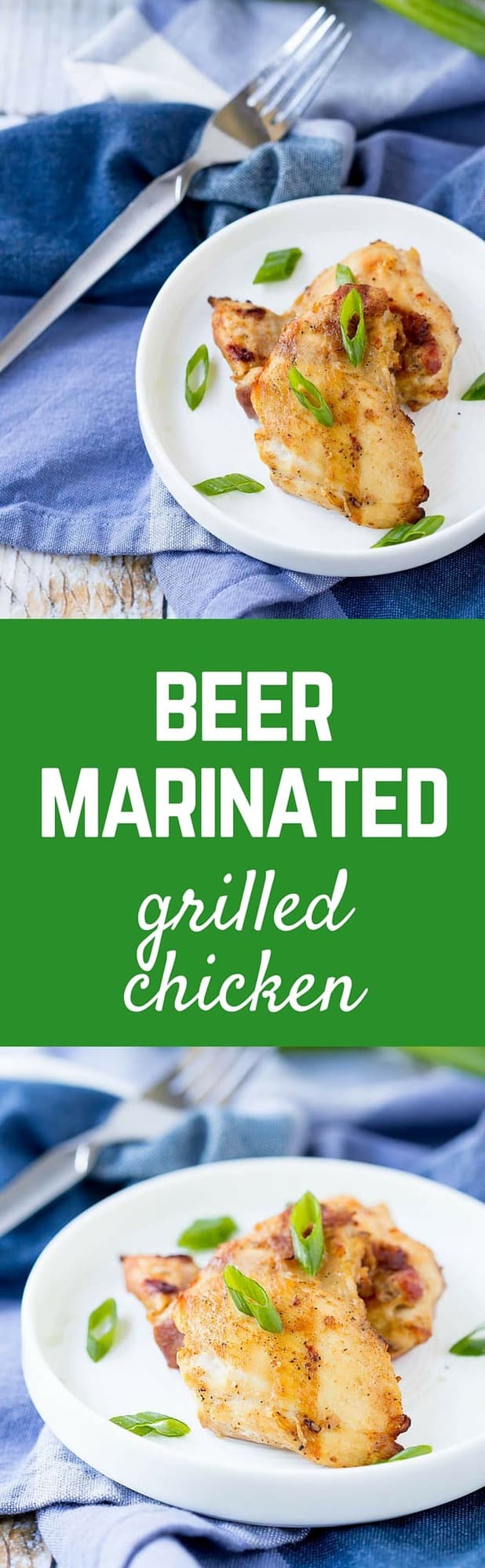 Beer marinated chicken thighs scream SUMMER loud and clear. The subtle taste of the beer in every bite of the chicken will have everyone singing your praises. Get the easy summer grilling recipe on RachelCooks.com!