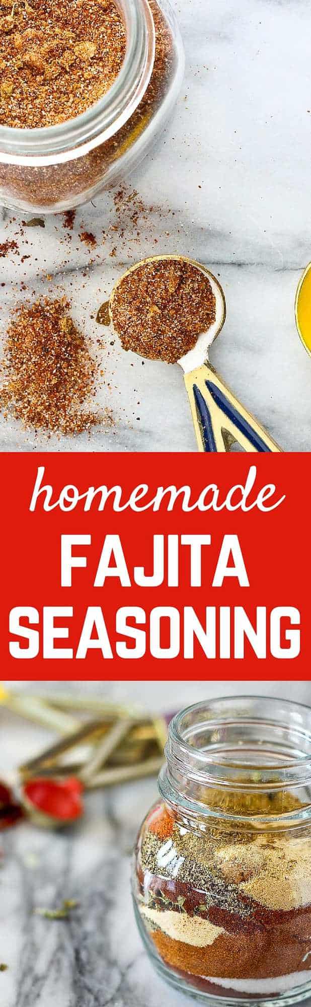 Making homemade fajita seasoning is so easy! No additives or artificial anything! Try it and you'll never go back to store bought packets. Get the EASY recipe on RachelCooks.com!