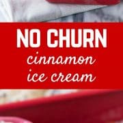 You won't believe how easy this cinnamon ice cream recipe is to make! No churning or ice cream maker is required. I packed double the cinnamon goodness in! Get the easy ice cream recipe on RachelCooks.com!