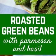 These roasted green beans with parmesan and basil are crispy, flavorful and probably don't even require a trip to the store -- just open your pantry and fridge! Get the recipe on RachelCooks.com!