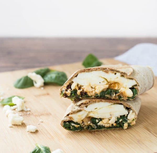 Make a copycat Starbucks Egg White Wrap with Spinach and Feta. So easy and you can't beat the flavor! Filling and satisfying, it is the perfect breakfast. Get the recipe on RachelCooks.com!
