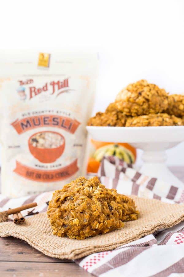 Naturally sweetened and full of protein, these pumpkin breakfast cookies are a powerful (and fall inspired!) way to start the day. Get the healthy recipe on RachelCooks.com!