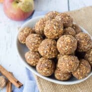 These apple cinnamon no bake energy bites are fun, filling, and could not be any easier to make. They're great for school lunch boxes, too! Get the easy and fun recipe on RachelCooks.com!