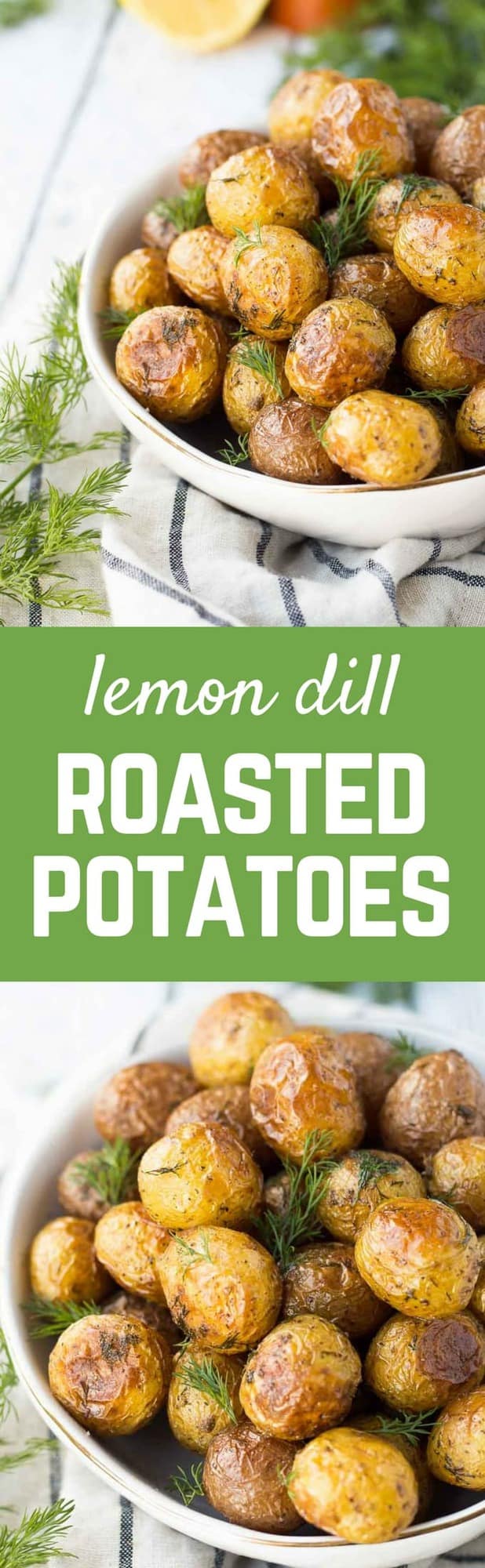 My husband isn't a potato fan and even he couldn't get enough of these crispy dill roasted potatoes with lemon. He said they tasted butter-soaked (spoiler: they're not!). Get the easy side dish recipe on RachelCooks.com!