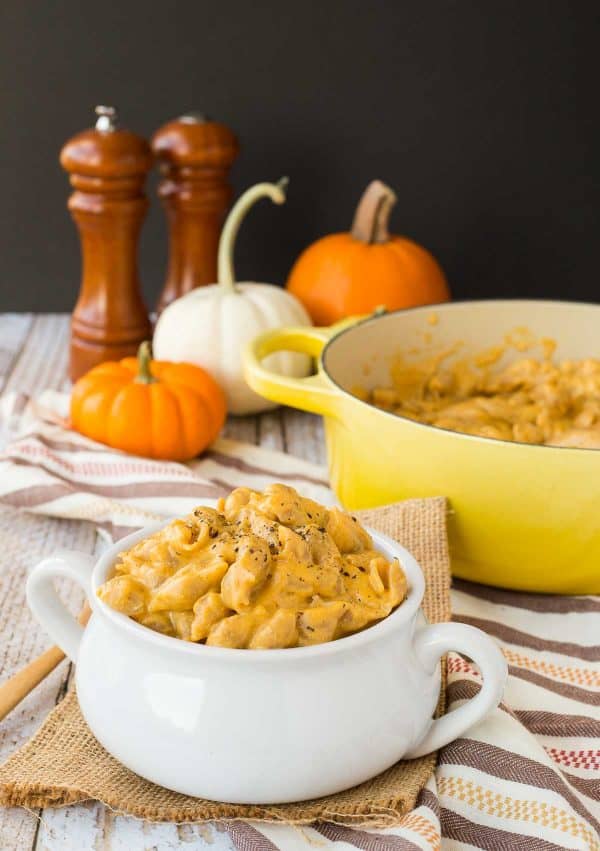 Fall perfection comes in the form of One Pan Pumpkin Macaroni and Cheese with Beer. The flavors are out of this world and it's even a little lighter thanks to the pumpkin and whole wheat pasta. Get the recipe on RachelCooks.com!