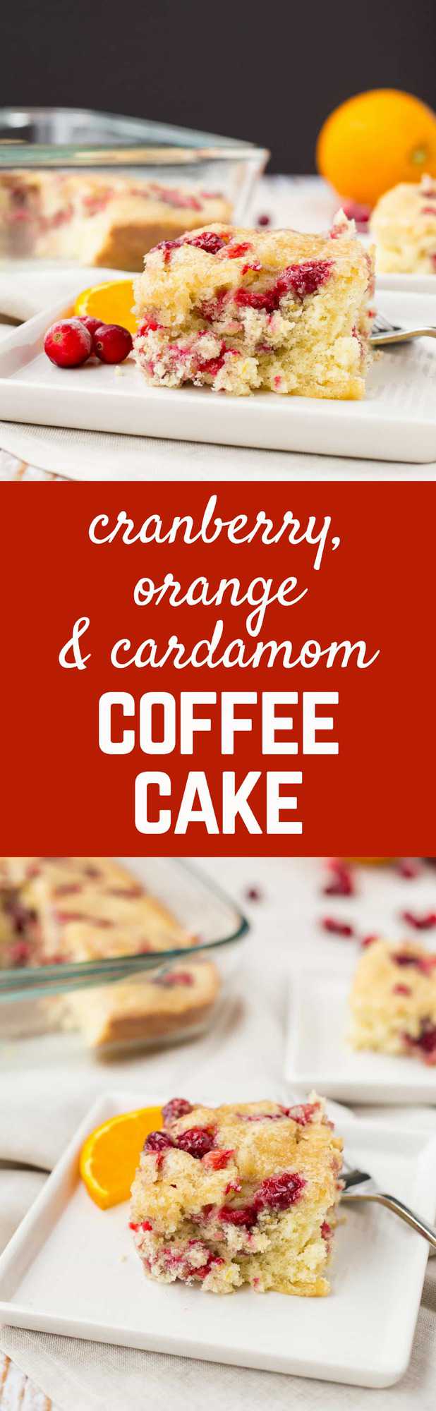 This cranberry coffee cake with orange and cardamom will fill your home with scents of the holidays. It's perfect for any day but I picture this making a Christmas brunch appearance. Get the recipe on RachelCooks.com!
