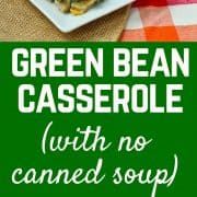 This green bean casserole recipe requires no opening of cans. It's deliciously creamy without canned soup. And it's still simple to make! Get the recipe on RachelCooks.com!