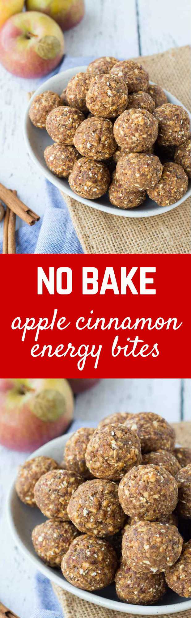 These apple cinnamon no bake energy bites are fun, filling, and could not be any easier to make. They're great for school lunch boxes, too! Get the easy and fun recipe on RachelCooks.com!