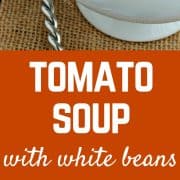 This tomato soup is creamy and full of protein thanks to the addition of white beans. Filling and healthy, a perfect option for lunch or dinner. Vegan option also available! Get the recipe on RachelCooks.com!