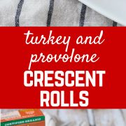 Pair these turkey and cheese crescent rolls with a hot bowl of cozy chicken noodle soup for a quick and delicious meal on even the busiest of days! Get the easy recipe on RachelCooks.com!