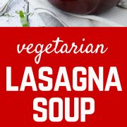 This vegetarian lasagna soup is creamy, comforting and packed full of vegetables. It's all made in one pot and is the perfect soup for a cold day. Get the soup recipe on RachelCooks.com!