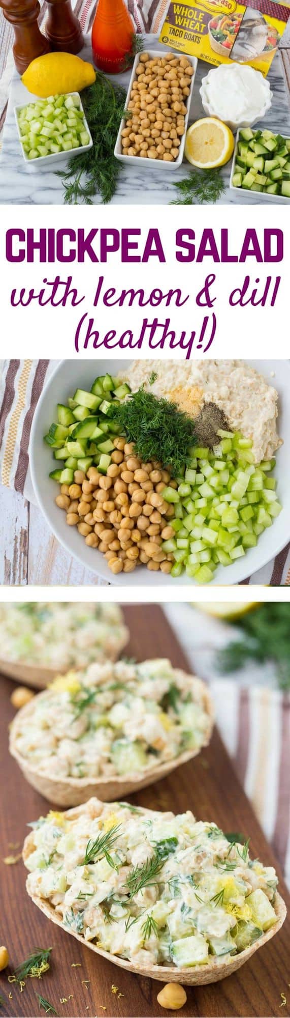 If you’re looking for a healthy and easy to make vegetarian meal that will still fill you up and leave you feeling satisfied, look no further. This lemon dill chickpea salad recipe is just what you need. Get the recipe on RachelCooks.com!