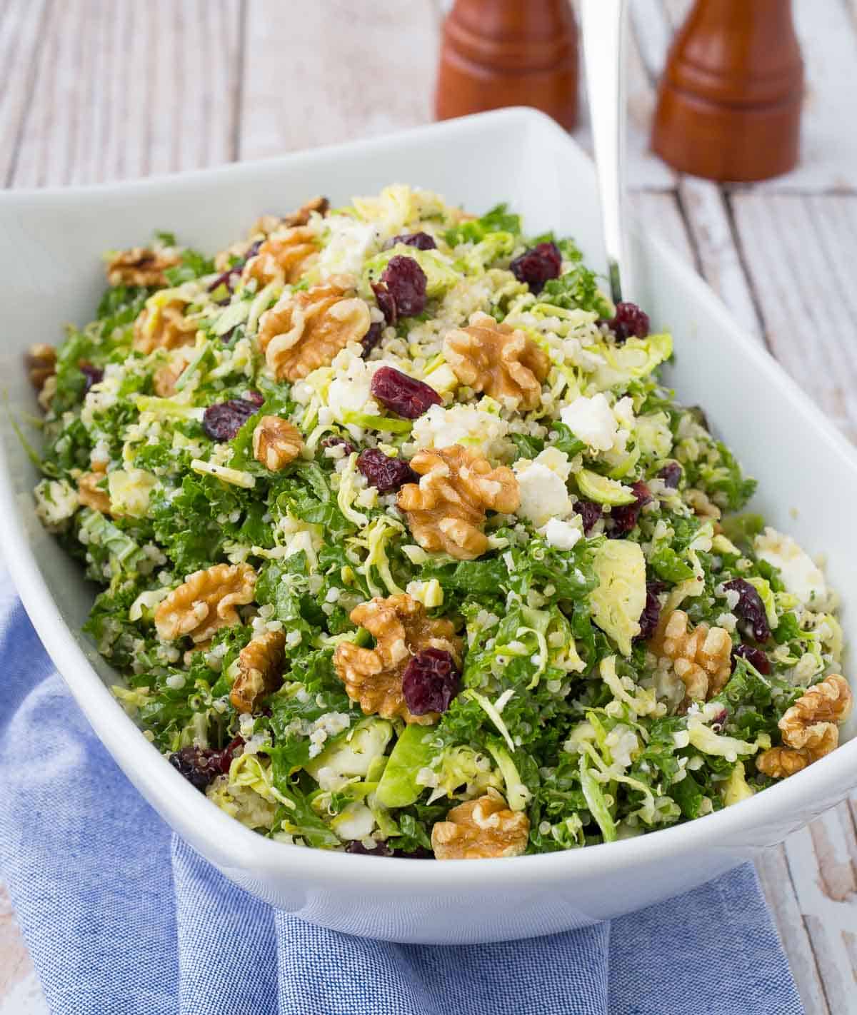 Kale Quinoa Salad with Walnuts  Cranberries  and Feta Recipe  - 41