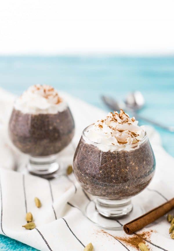 The flavors of Chai in a chia seed pudding recipe....chai chia! Say that 10 times fast! Or just make this flavorful, healthy, sweet treat. Get the easy recipe on RachelCooks.com!