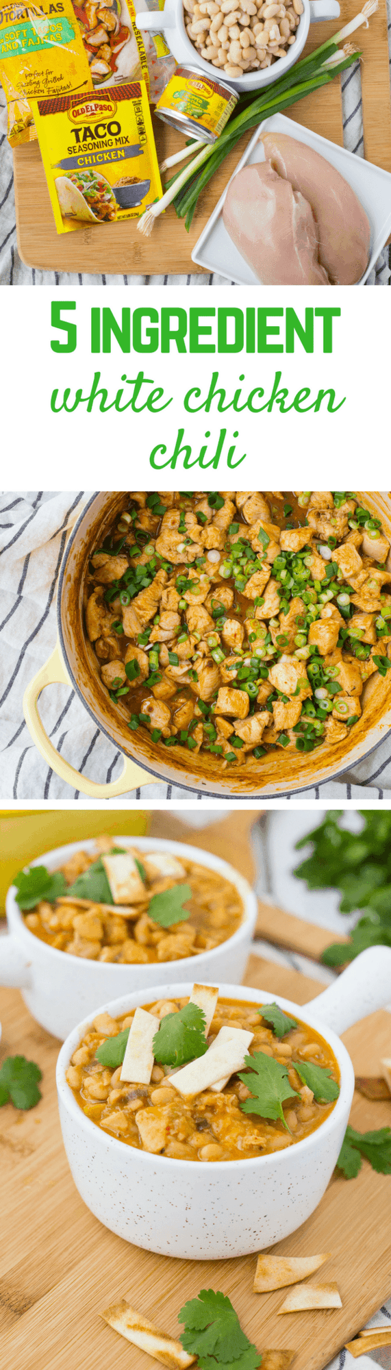 A packet of chicken taco seasoning not only makes this easy chicken chili a breeze to make, it also lends unbelievable flavor to this recipe! Get the easy soup recipe on RachelCooks.com!