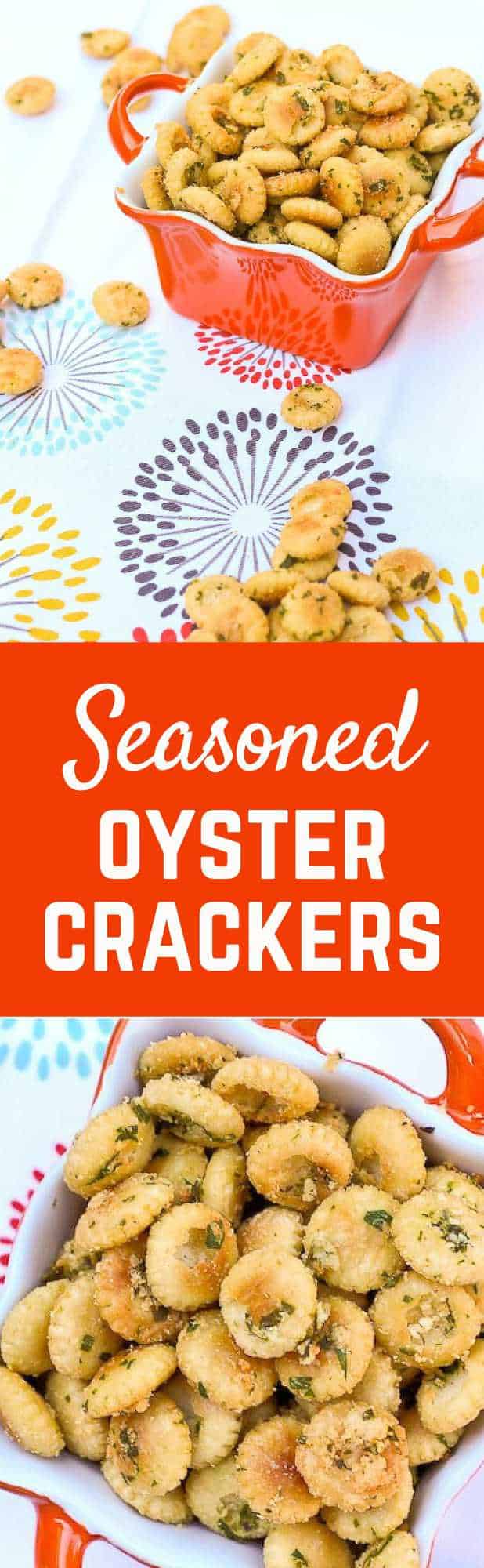 Seasoned Oyster Crackers - get the easy and addictive snack recipe on RachelCooks.com