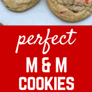 These M&M cookies are perfect! Chewy centers, crispy edges, simple to make and even easier to eat. You'll love this easy and delicious cookie recipe.