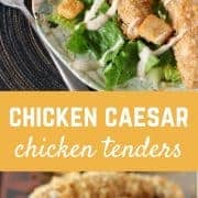 These Chicken Caesar Chicken Tenders are an exciting new take on the classic flavors of Caesar salad that everyone knows and loves. Fun to eat and easy to make, these will be a hit with the whole family. 