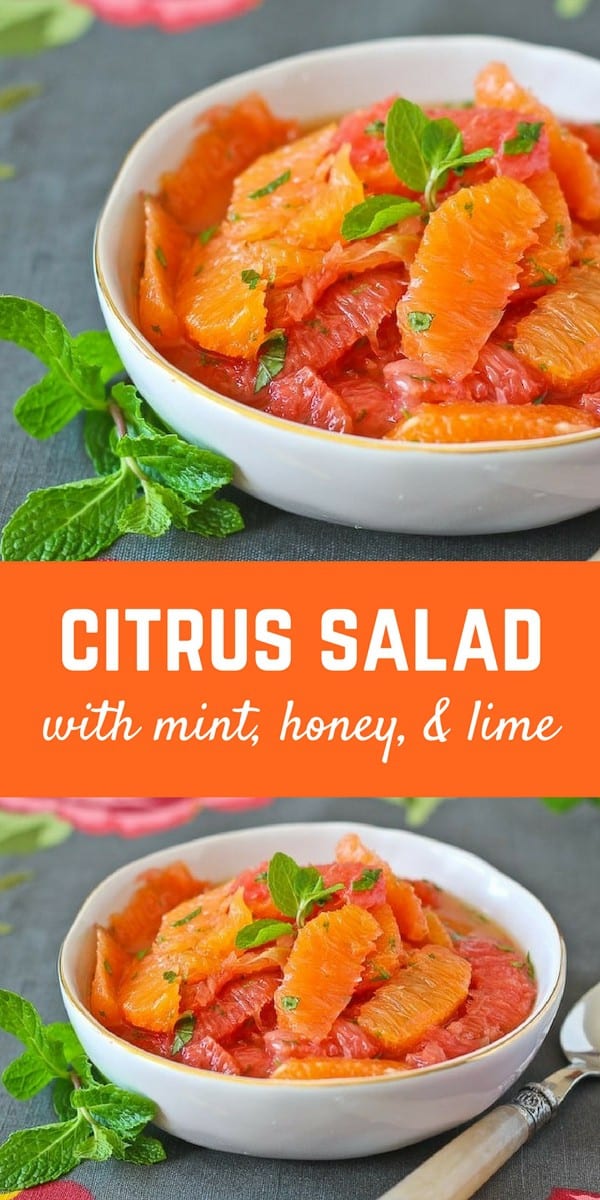 Citrus Salad with Mint, Honey, and Lime - get the easy and flavorful recipe on RachelCooks.com