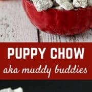 This puppy chow recipe is one that will quickly become a favorite -- and there's a (small) fun twist to make it even better! Get the muddy buddy recipe on RachelCooks.com!