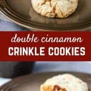 Double Cinnamon Crinkle Cookies - if you like cinnamon, you'll love these easy to make cookies - get the recipe on RachelCooks.com!