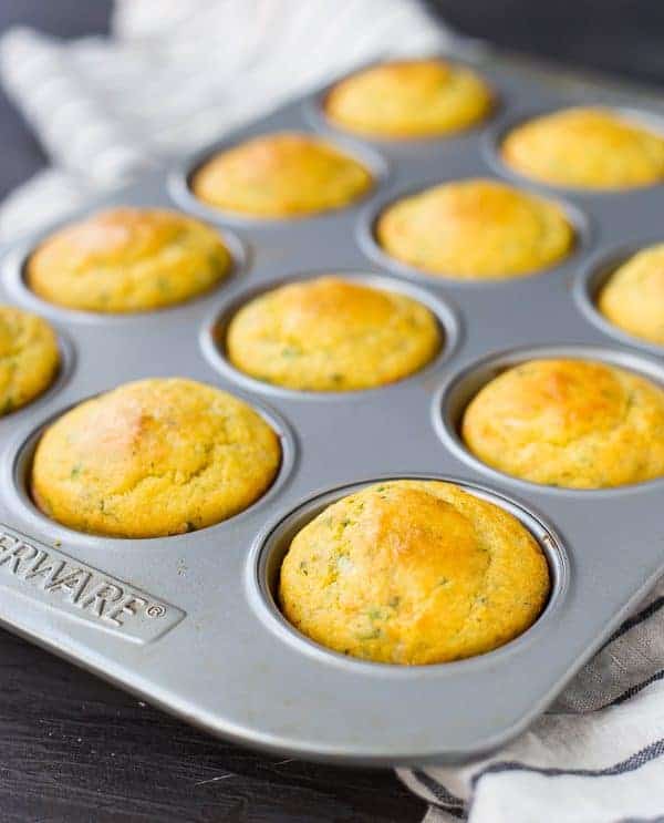 This Cornbread Muffin Recipe with Herbs and Cheddar takes your standard corn muffins up a notch thanks to flavorful herbs and rich, sharp cheddar. They're perfect with a bowl of chili!