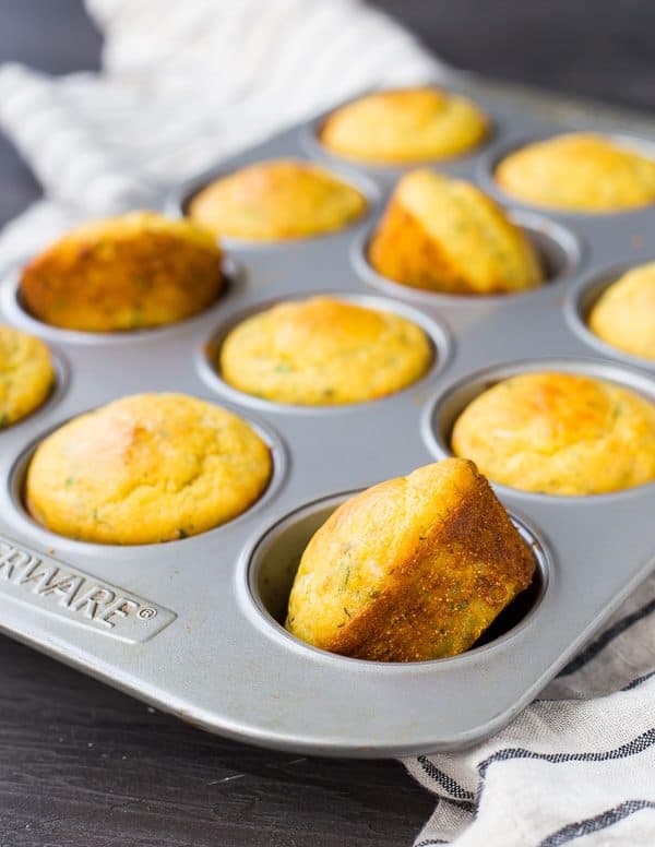 This Cornbread Muffin Recipe with Herbs and Cheddar takes your standard corn muffins up a notch thanks to flavorful herbs and rich, sharp cheddar. They're perfect with a bowl of chili!