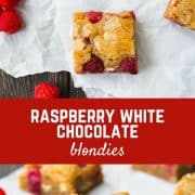 Ultra-moist raspberry white chocolate blondies are absolutely irresistible. You won't believe how easy they are to make! Get the recipe on RachelCooks.com!